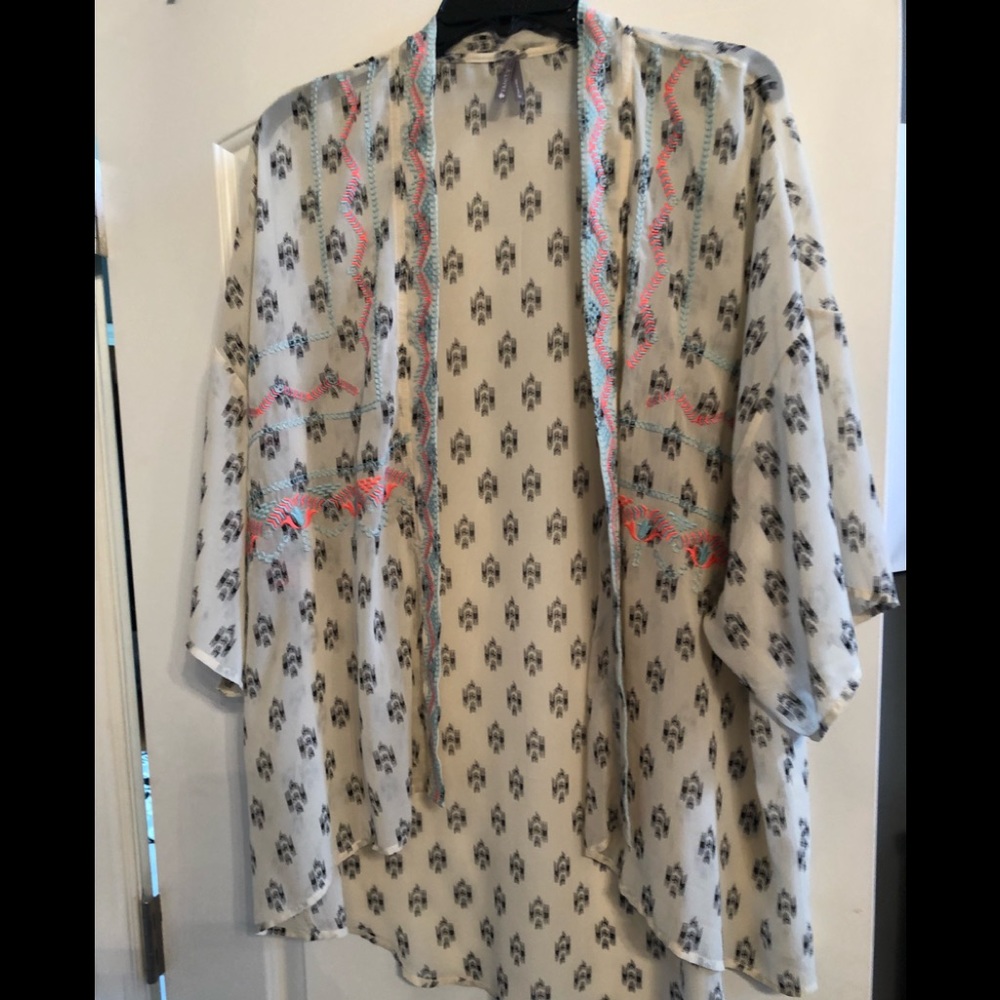 Tribal print kimono
